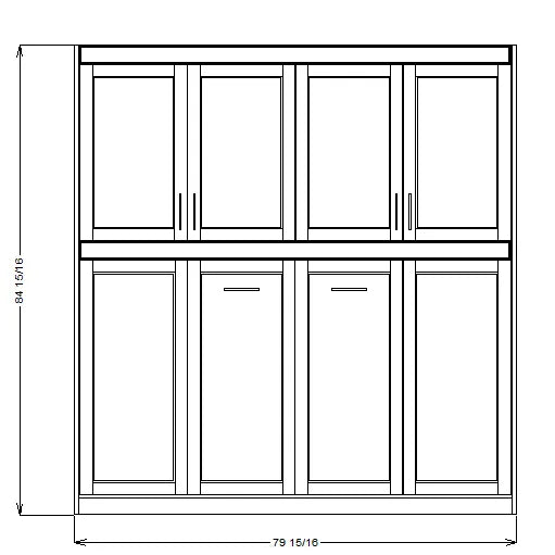 HORIZONTAL Bahama Shaker Panel Bed