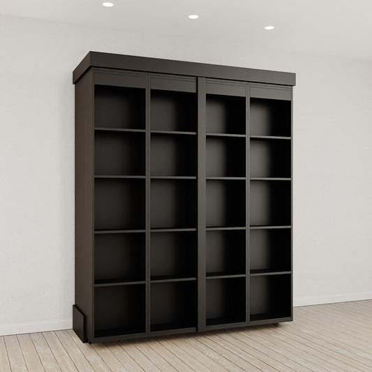 IN STOCK BLACK Queen Size Boaz BiFold Bookcase Murphy Bed