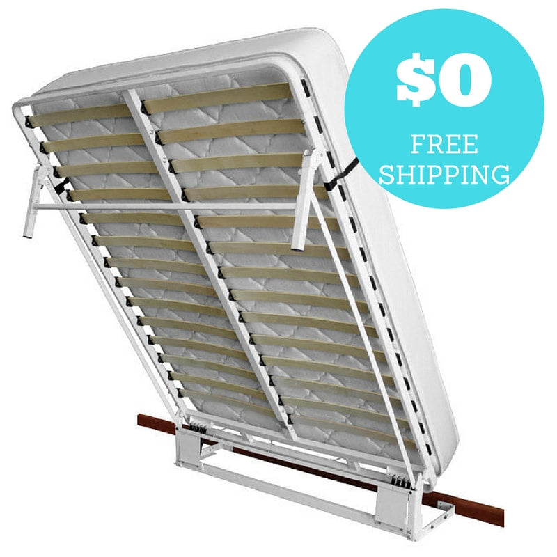 The Next Bed Wall-Mounted Murphy Bed Frame in color white