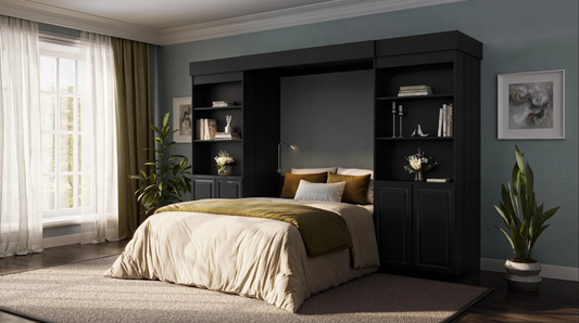 Black Library Murphy Bed by MurphyBedDepot.com