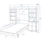 IN STOCK Black Majestic Library Bed: Supreme (Full Size)