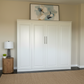 white horizontal "Daytona" raised panel style panel bed murphy bed in transitional room