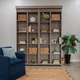 In Stock  Boaz BiFold Bookcase Murphy Bed in color Monaco, bed pulled up in Queen Size