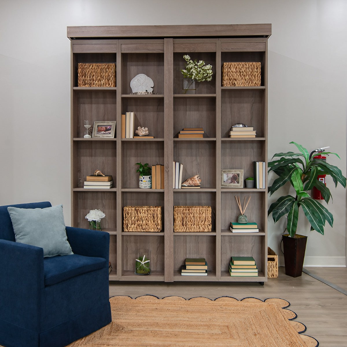 Murphy bed hidden deals bookcase