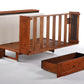 Clover Murphy Cabinet Bed Queen Size in color cherry, bed frame half open
