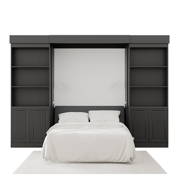 IN STOCK Wall Bed Majestic Library Bed Supreme Black, Queen Buy