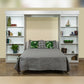 Majestic Library Bed: Deluxe in color white, bed pulled down