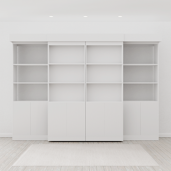 Wall Bed White Majestic Library Bed Supreme Queen Size Buy