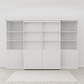 Majestic Library Bed: Supreme in color white, book case front view 