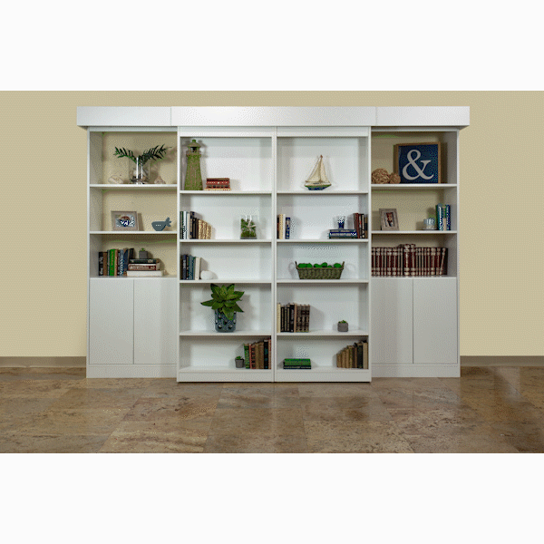 Majestic Library Bed in color white with a short GIF demo