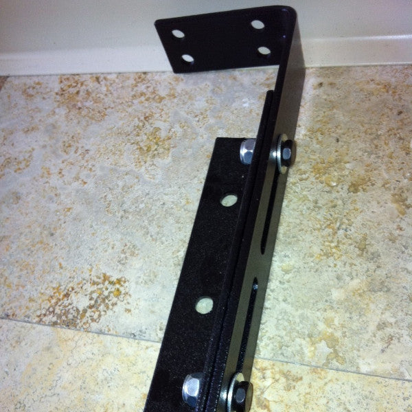 Pair of Wall Mount Brackets for Door Bed Frame Close Up View
