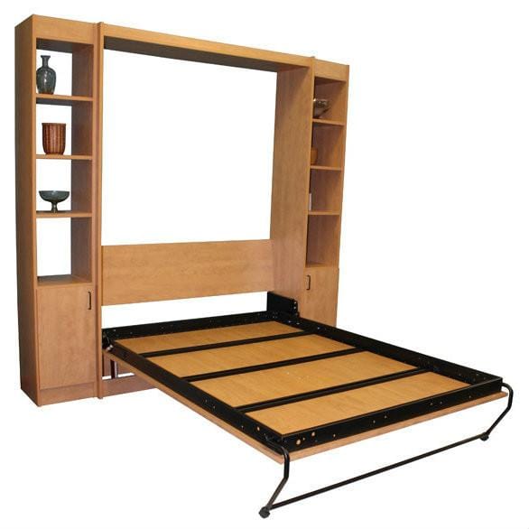Panel Bed DIY Murphy Bed Frame Kit Complete left angled view