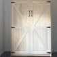 The Barn Door Panel Bed A  in color white, front view